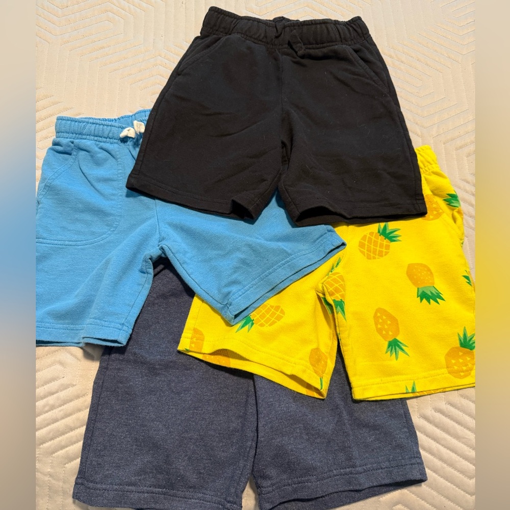 Four Cat and Jack Cotton Pull-on Drawstring Shorts Boys Size 5T